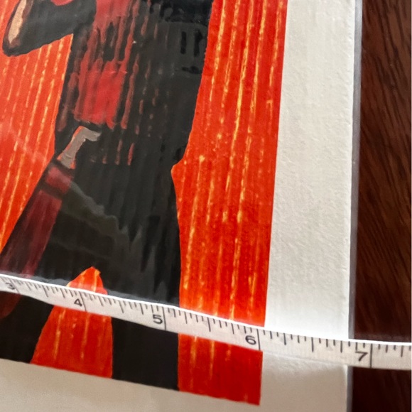 Two paintings vibrant oranges yellows signed EZ.CR - Picture 5 of 7